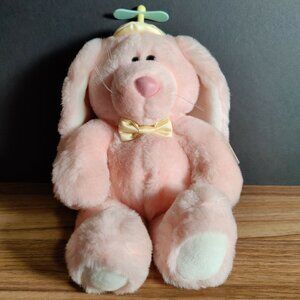 VTG 1988 Dakin Playthings Beanie Bunnies Bunny Rabbit Plush 14" Petal Pink